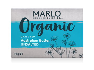 Marlo Organic Grass Fed Unsalted Butter 250g